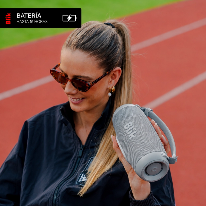 PARLANTE BLUETOOTH PORTATIL BLIK POWERBASS30 30W 15 HRS GRIS - 8