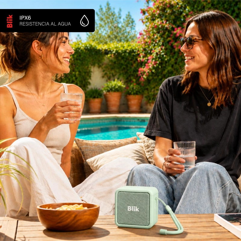 PARLANTE BLUETOOTH BLIK BASSGO 15W IPX6 19H TWS VERDE - 6