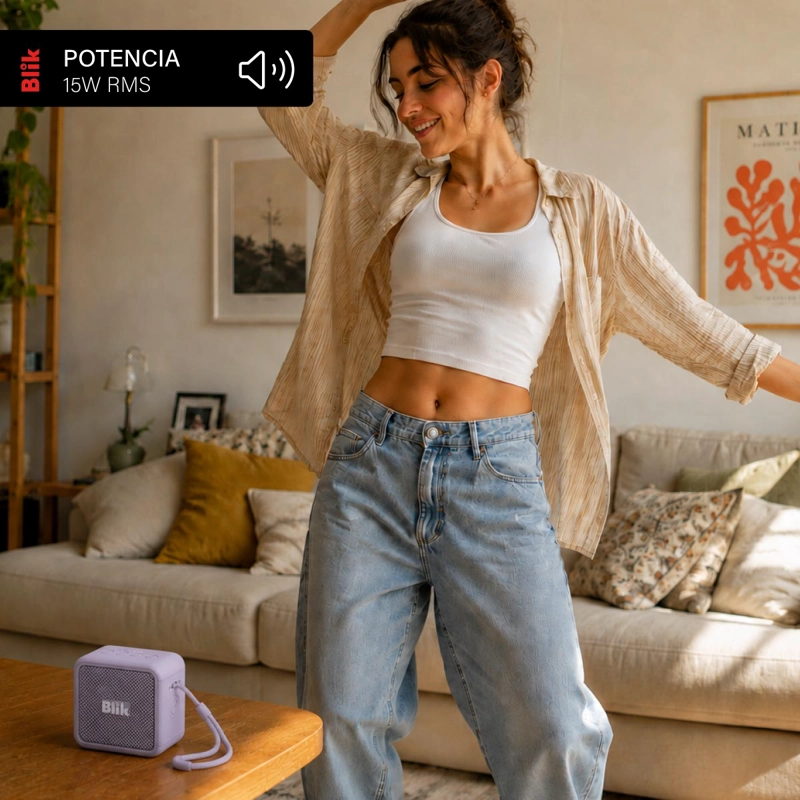 PARLANTE BLUETOOTH BLIK BASSGO 15W IPX6 19H TWS LILA - 3