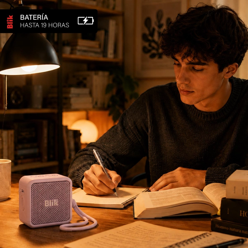 PARLANTE BLUETOOTH BLIK BASSGO 15W IPX6 19H TWS LILA - 5