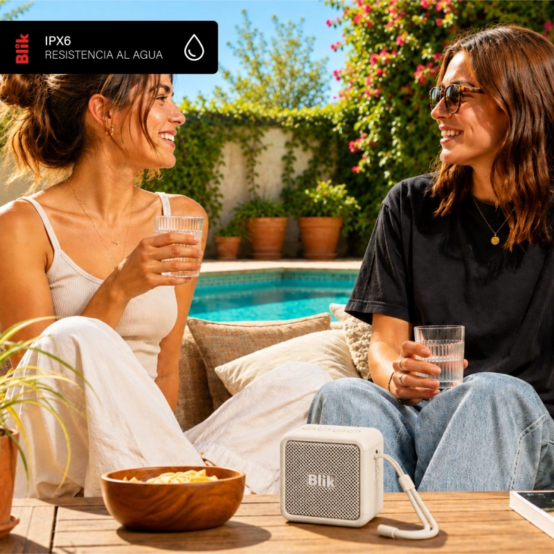 PARLANTE BLUETOOTH BLIK BASSGO 15W IPX6 19H TWS CREMA - 6