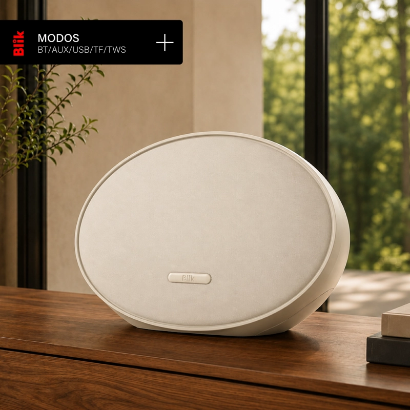 PARLANTE BLUETOOTH BLIK MOONLIGHT 60W HI-FI 15H DSP CREMA - 8