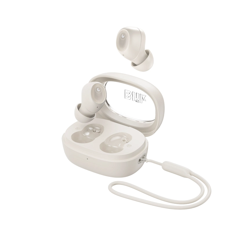 AUDIFONOS BLUETOOTH BLIK BUDS80 30H IPX4 CREMA - 1