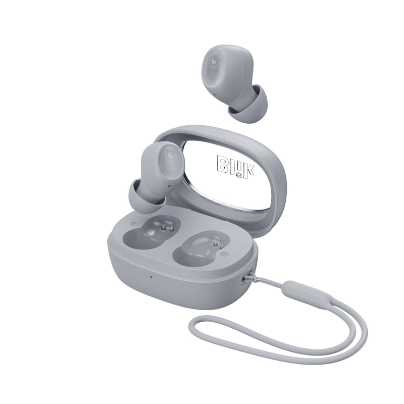 AUDIFONOS BLUETOOTH BLIK BUDS80 30H IPX4 GRIS - 1