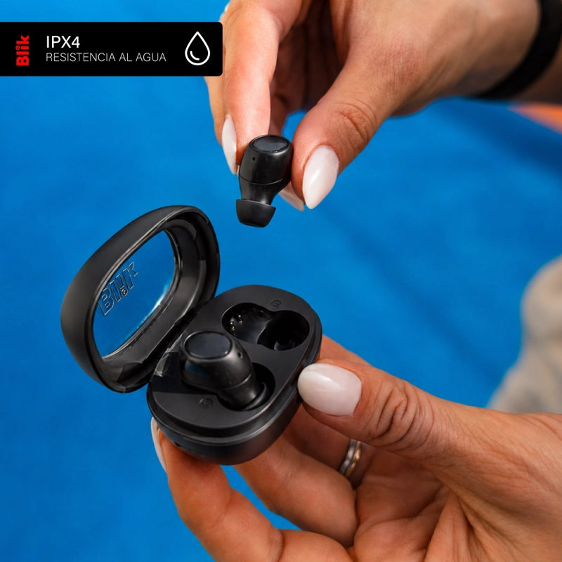AUDIFONOS BLUETOOTH BLIK BUDS80 30H IPX4 NEGRO - 6