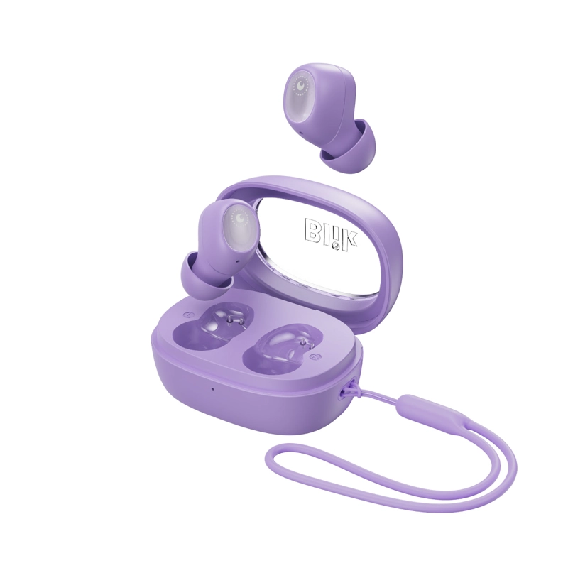 AUDIFONOS BLUETOOTH BLIK BUDS80 30H IPX4 LILA - 1