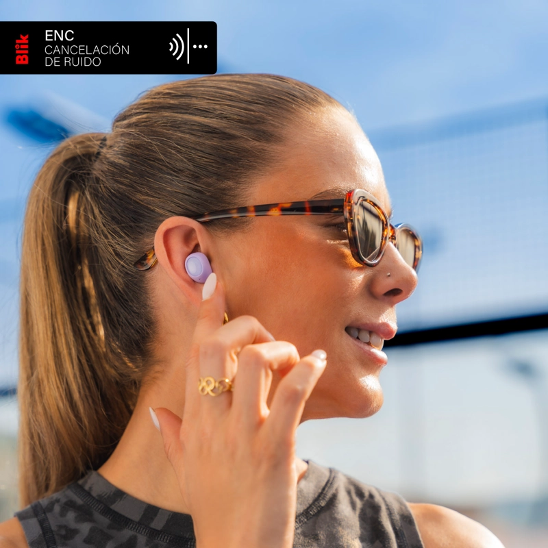AUDIFONOS BLUETOOTH BLIK BUDS80 30H IPX4 LILA - 3