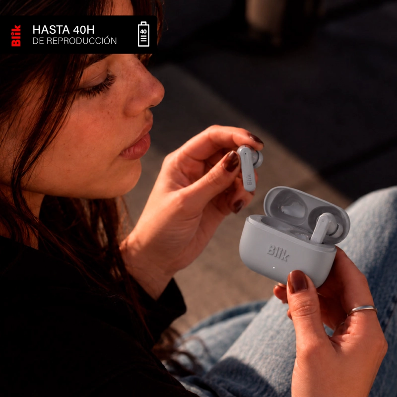 AUDIFONOS BLUETOOTH INALAMBRICOS BLIK AIR700 40H GRIS - 5