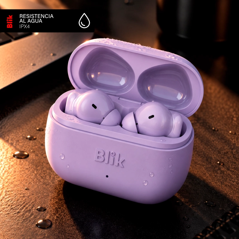 AUDIFONOS BLUETOOTH INALAMBRICOS BLIK AIR700 40H LILA - 6