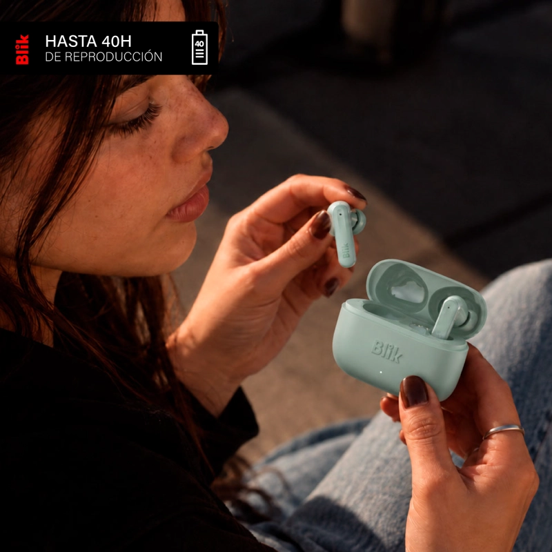 AUDIFONOS BLUETOOTH INALAMBRICOS BLIK AIR700 40H VERDE - 5