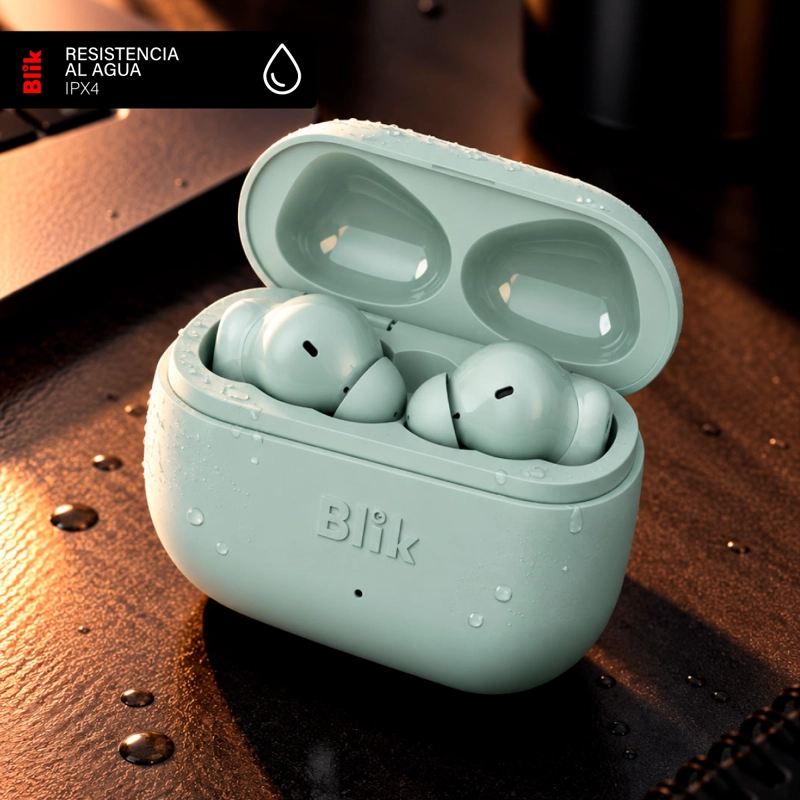 AUDIFONOS BLUETOOTH INALAMBRICOS BLIK AIR700 40H VERDE - 6