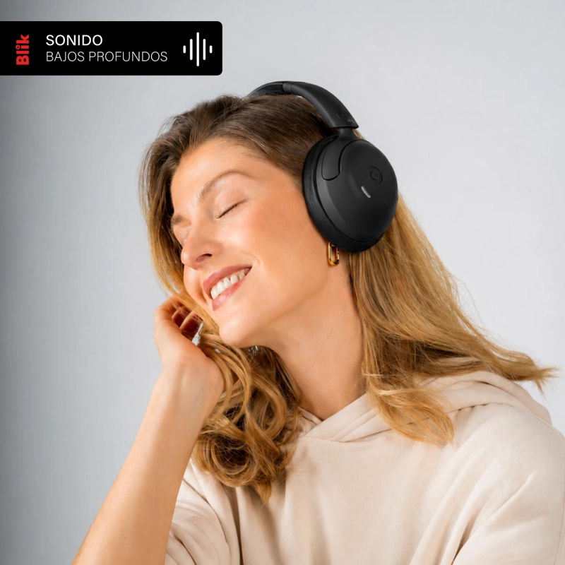 AUDIFONOS BLUETOOTH BLIK SOUL950 ANC 70H MULTIPUNTO NEGRO - 4