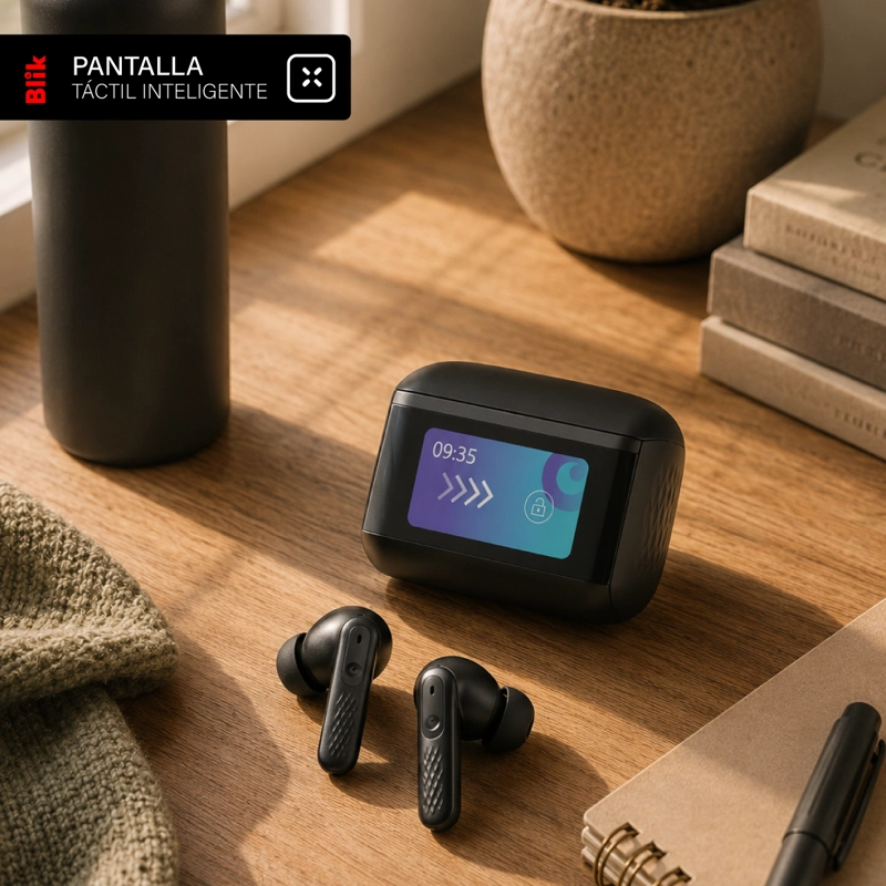 AUDIFONOS BLUETOOTH BLIK AIRPLUS ANC PANTALLA TACTIL - 5