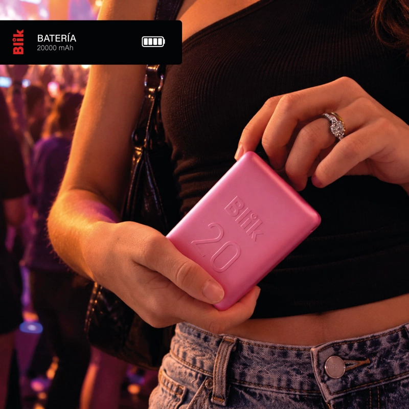 BATERIA EXTERNA POWERBANK BLIK POWER20 20000MAH 22.5W ROSADO - 4