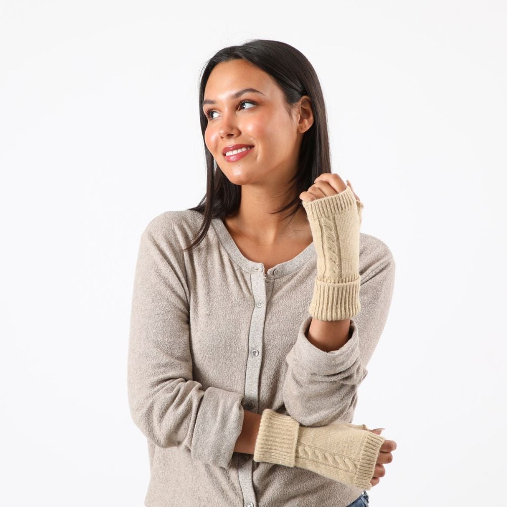 GUANTE LANA SPACE BEIGE I-D - 2
