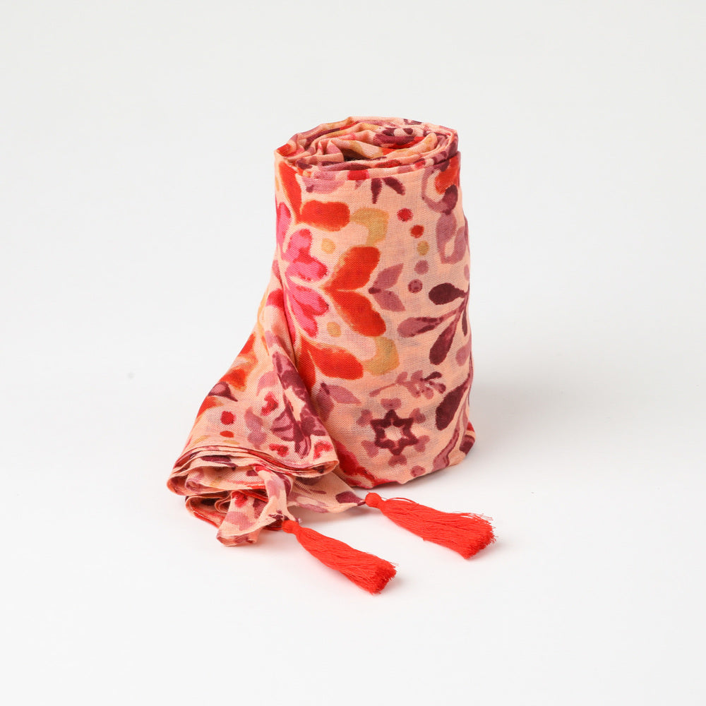 PAÑUELO ESTAMPADO BIGNONIA ROSADO I-D - 1
