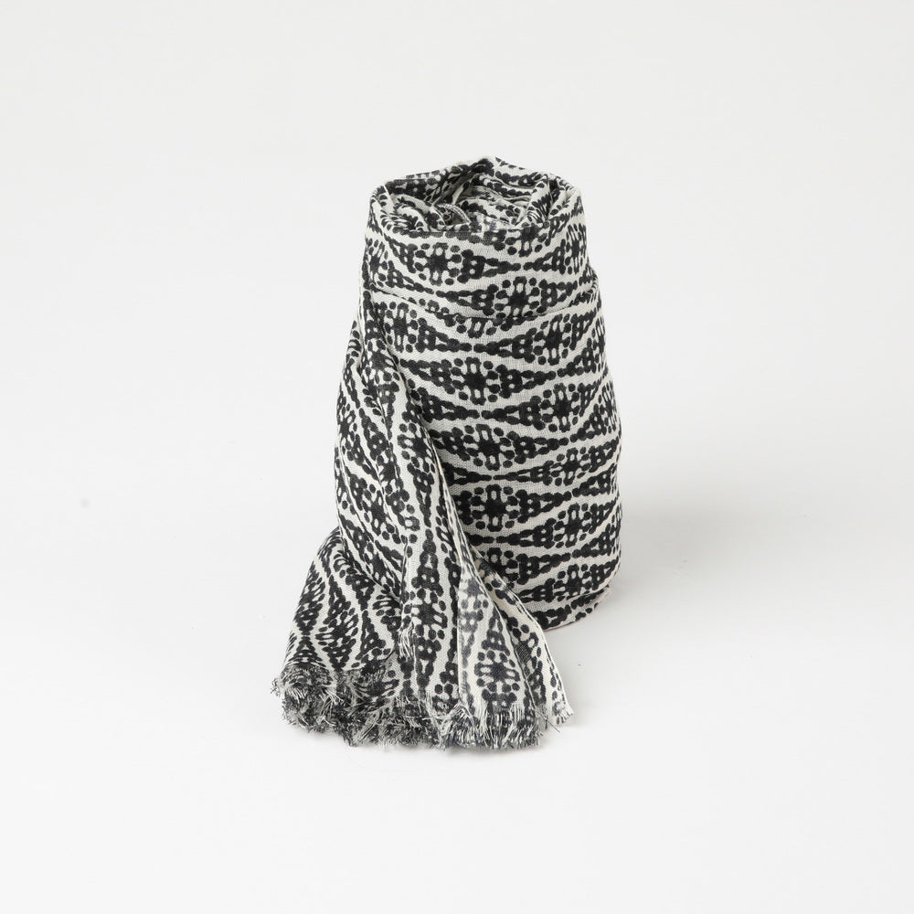 PAÑUELO ESTAMPADO ALBIZIA NEGRO I-D - 1
