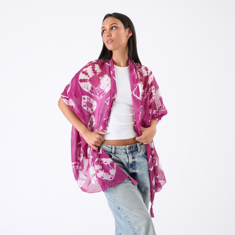 PAÑUELO ESTAMPADO SAONA MORADO ID - 3