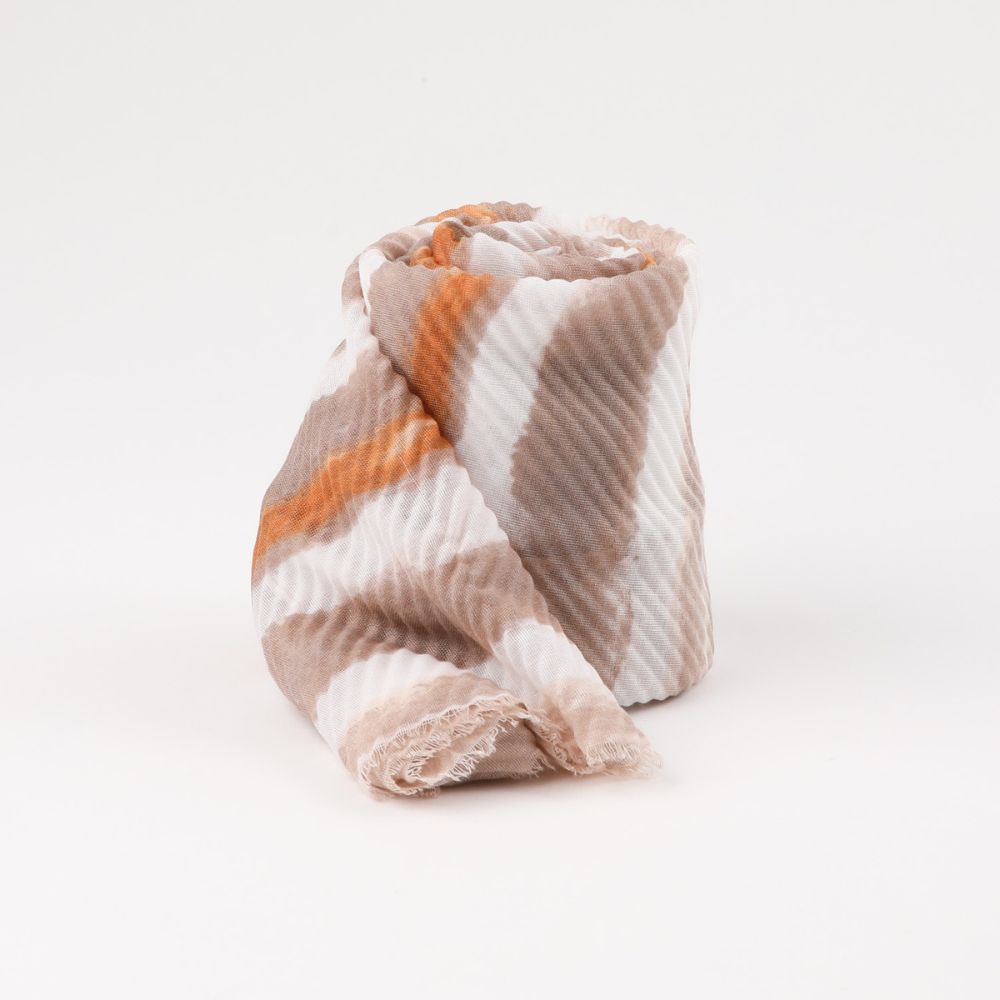 PAÑUELO LISO SEIXAL LINEAS BEIGE ID - 1