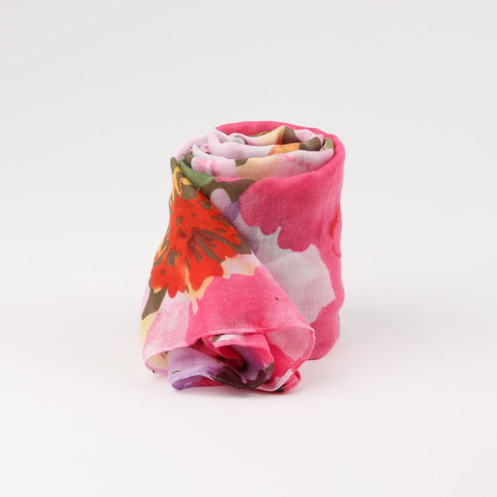 PAÑUELO ESTAMPADO AVILA FLORAL FUCSIA ID - 1