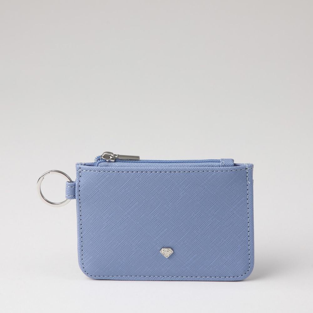 TARJETERO CRAWLEY ECOCUERO AZUL ID - 1