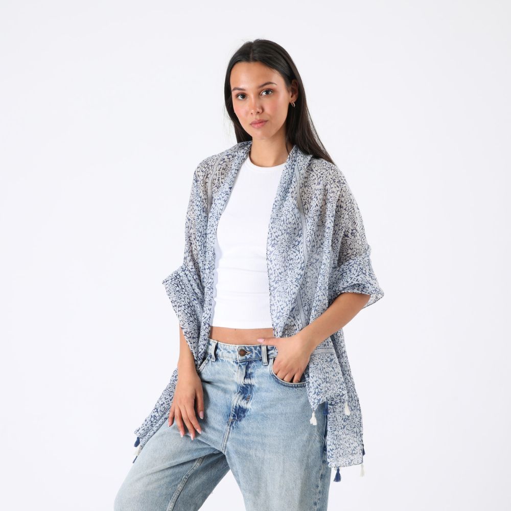PAÑUELO ESTAMPADO SORRENTO AZUL ID - 3