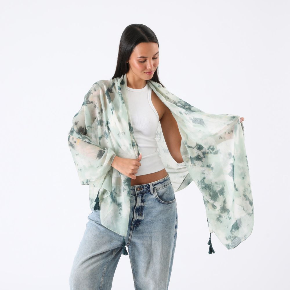 PAÑUELO ESTAMPADO ALMERIA VERDE ID - 3
