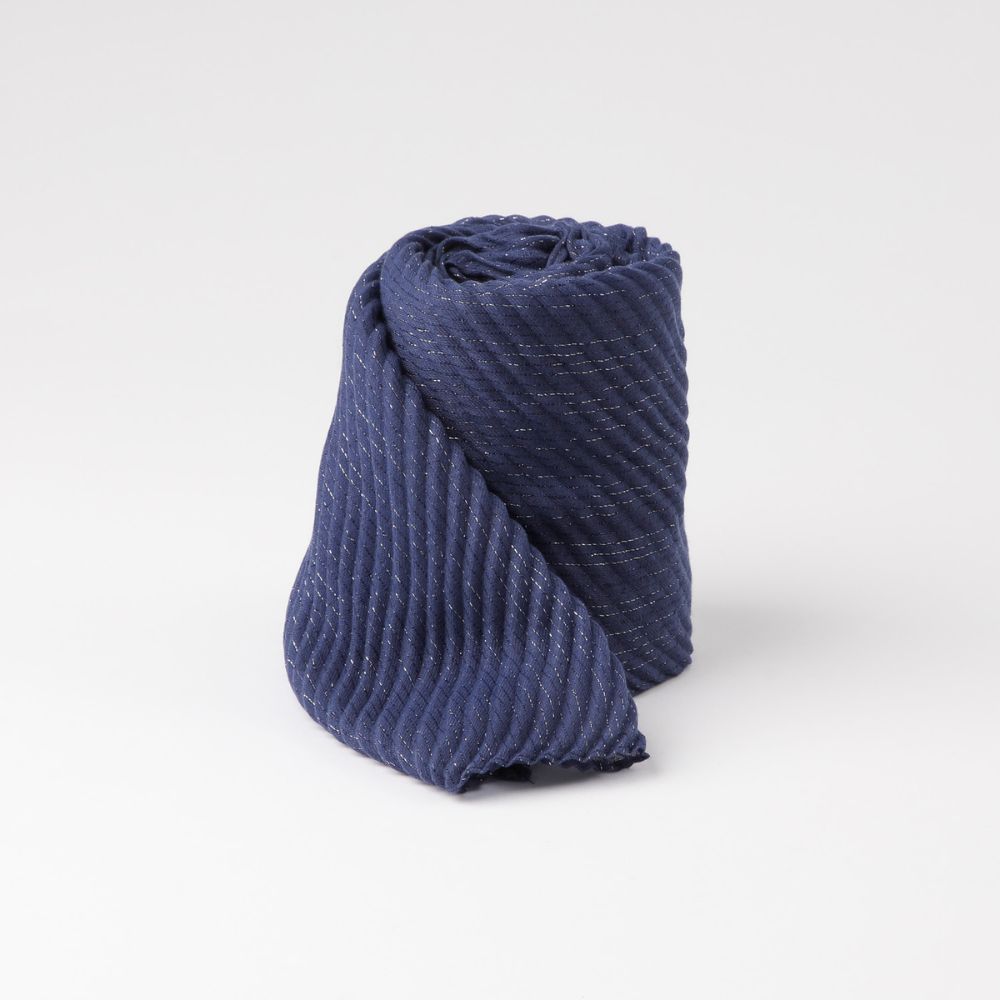 PAÑUELO LISO TURIN PLISADO AZUL ID - 2