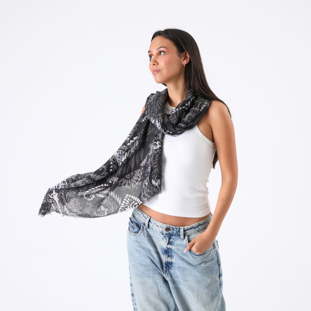 PAÑUELO ESTAMPADO SAGRES NEGRO ID - 3