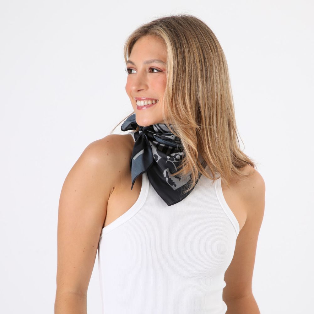 BANDANA NAXOS FLORAL NEGRO ID - 3