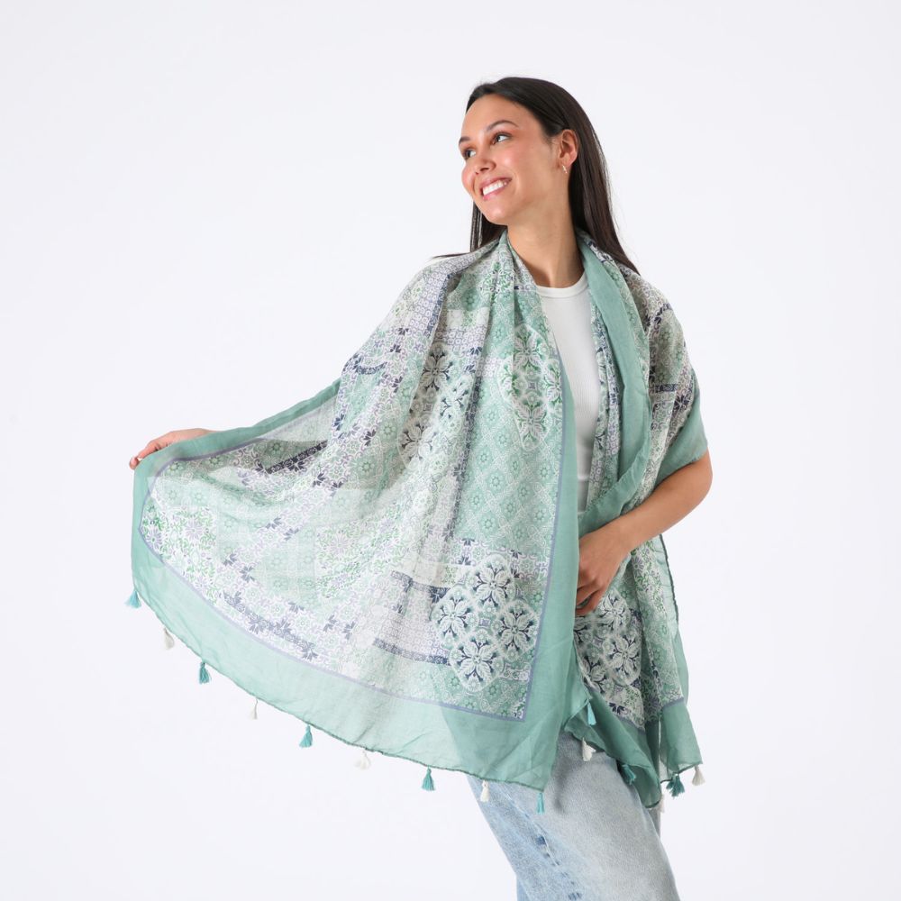 PAÑUELO ESTAMPADO ALCUDIA VERDE ID - 3