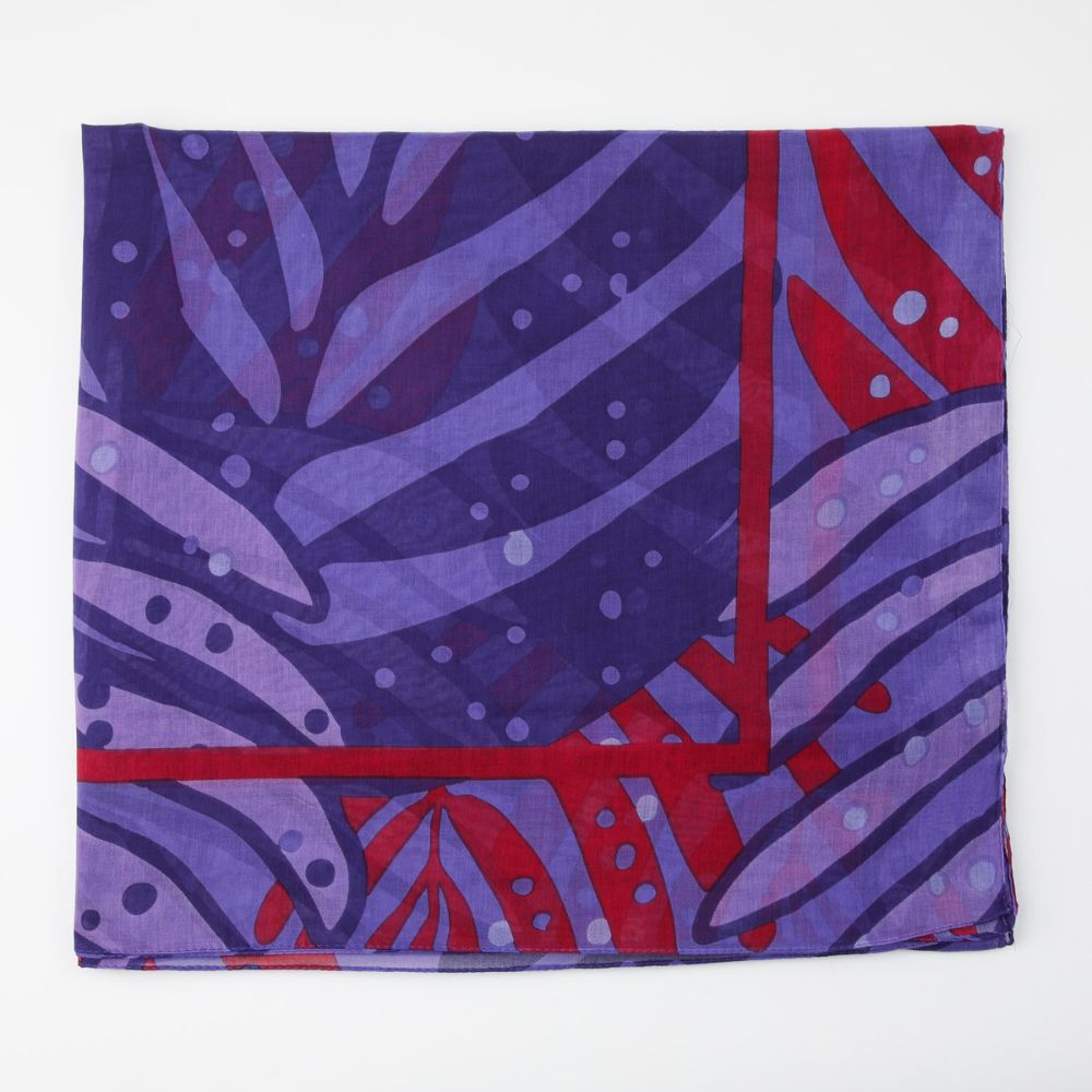 PAREO ESTAMPADO HOJAS GLICINA MORADO ID - 1