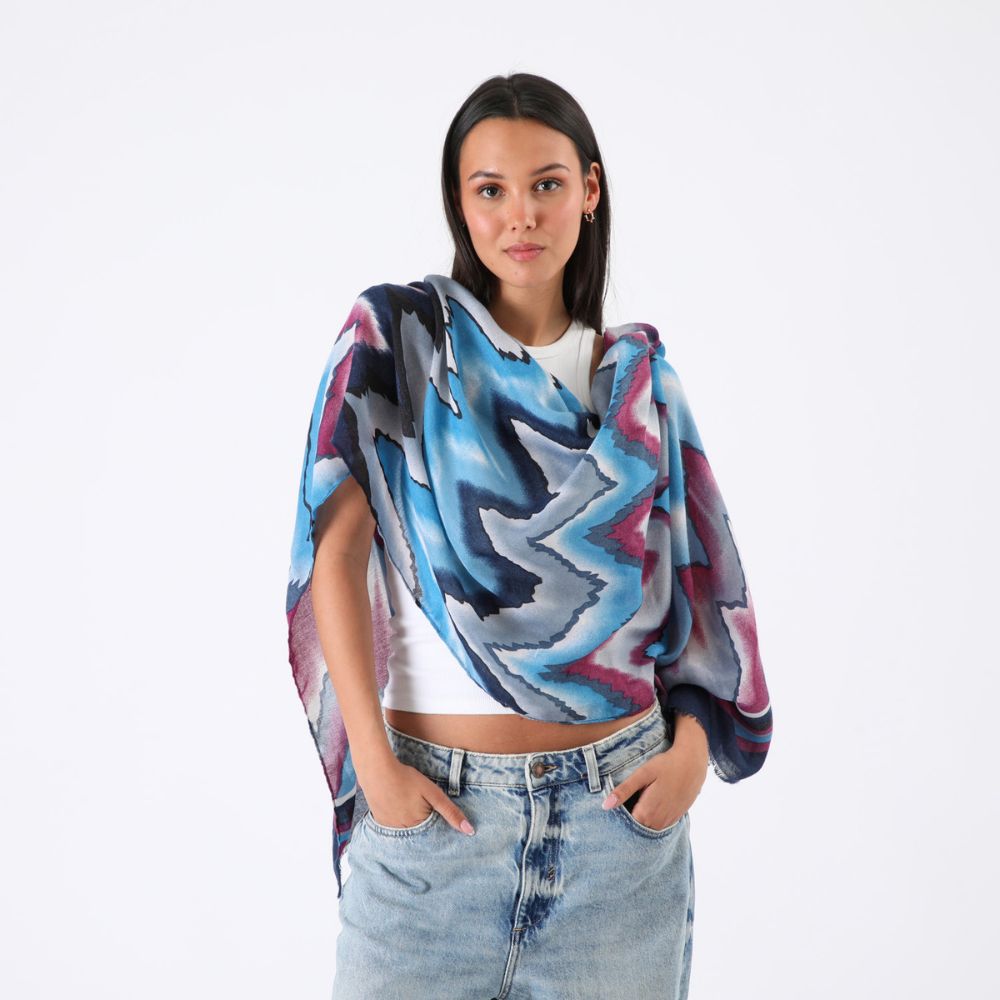 PAÑUELO ESTAMPADO MAIORI AZUL ID - 3