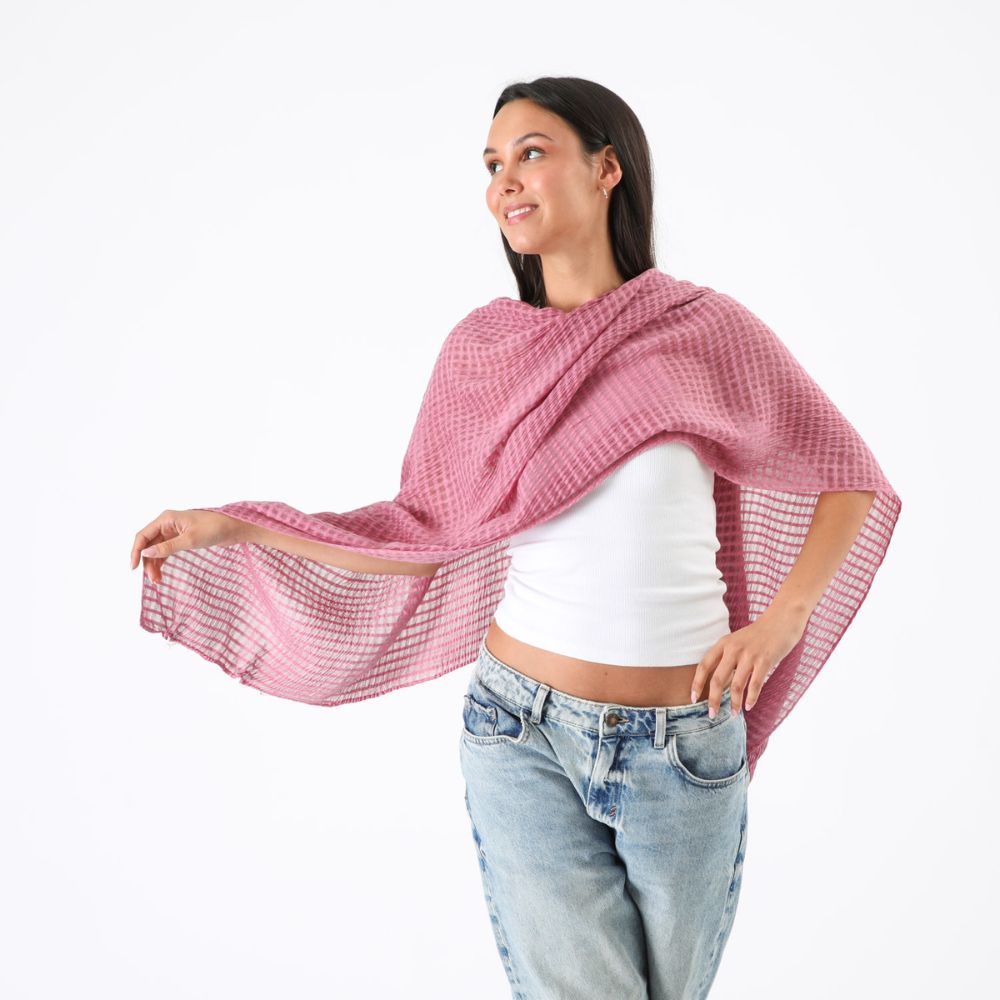 PAÑUELO LISO GIJON PLISADO FUCSIA ID - 3