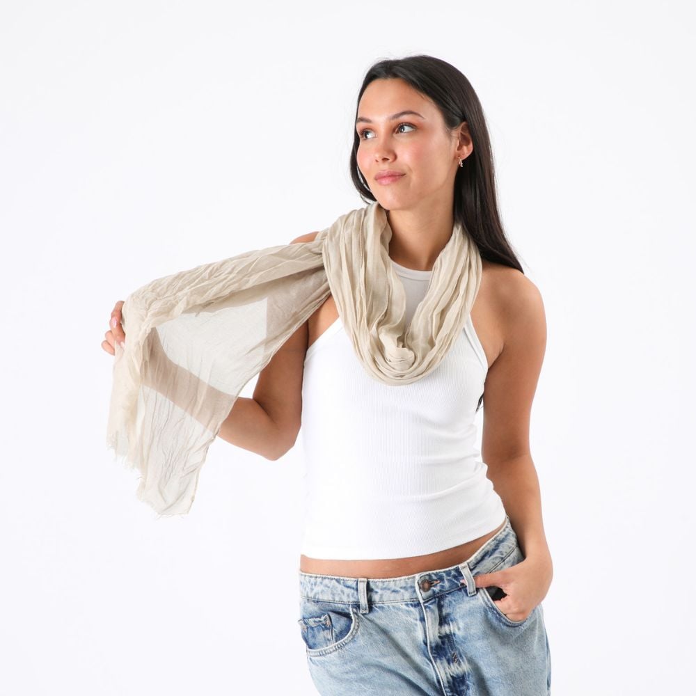 PAÑUELO LISO NAZARE BEIGE ID - 3