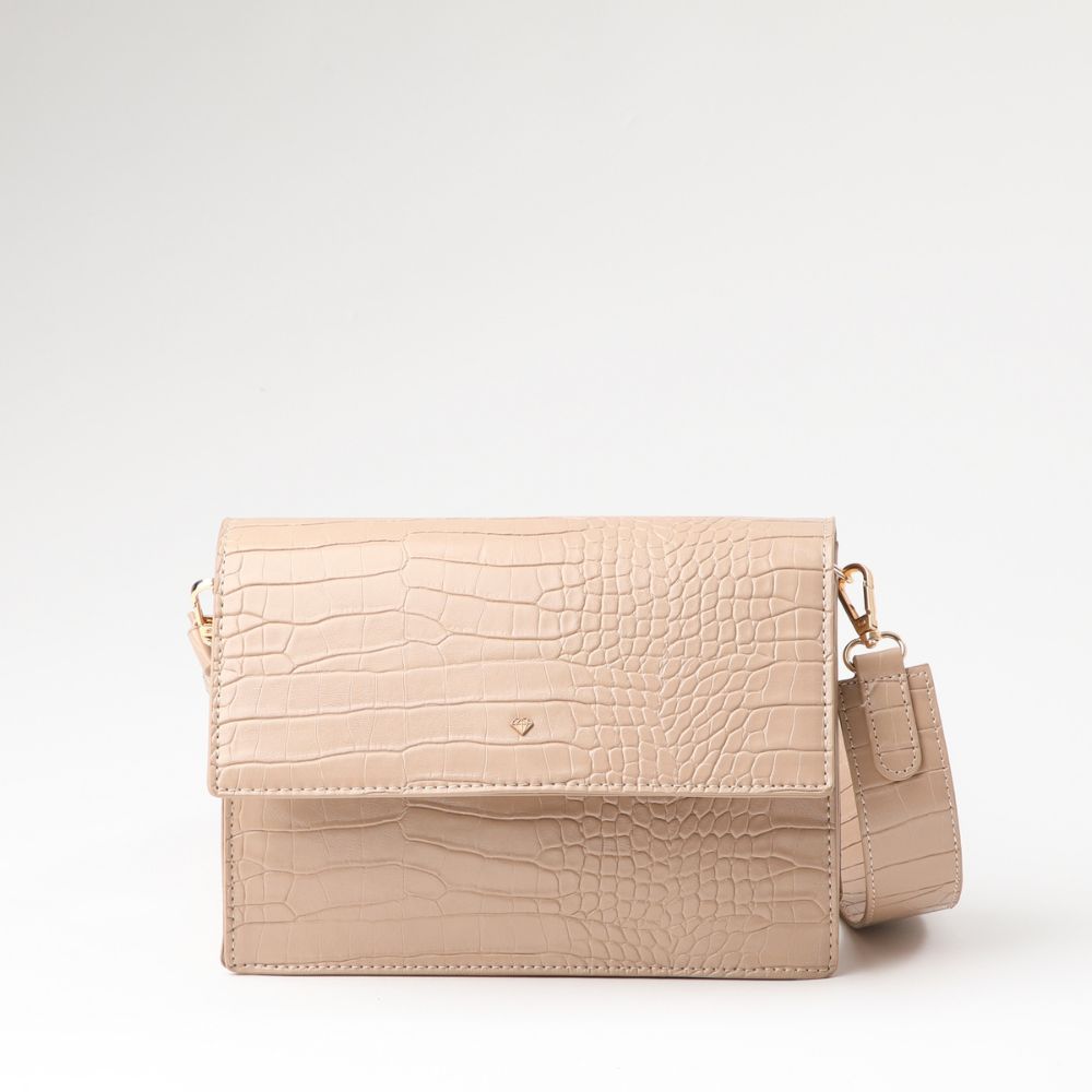 CARTERA BANDOLERA ECOCUERO CALAIS BEIGE  I-D - 1