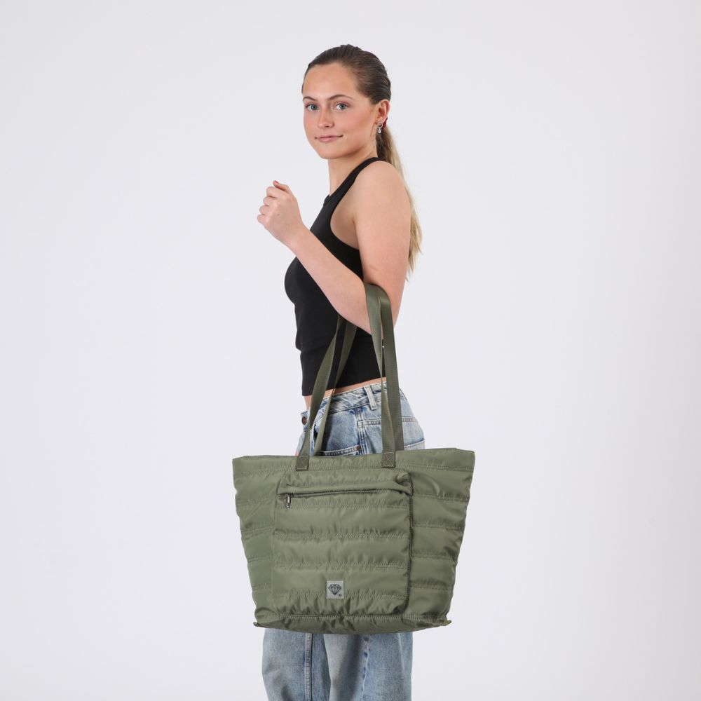 CARTERA TOTE OVIEDO NYLON VERDE ID - 5