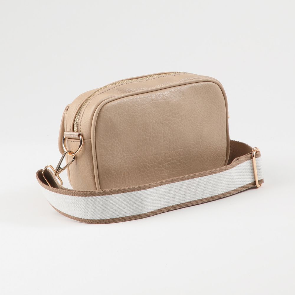 CARTERA BANDOLERA BIGNONIA ECOCUERO BEIGE ID - 3