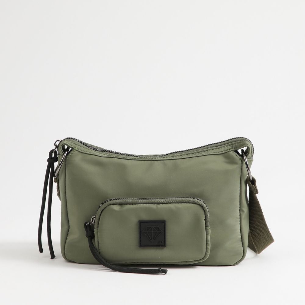 CARTERA BANDOLERA BURGOS NYLON VERDE ID - 1