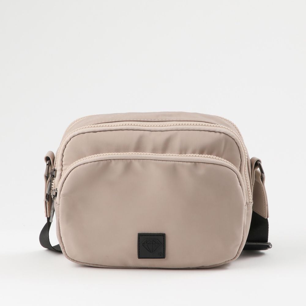 CARTERA BANDOLERA GIJON NYLON BEIGE ID - 1