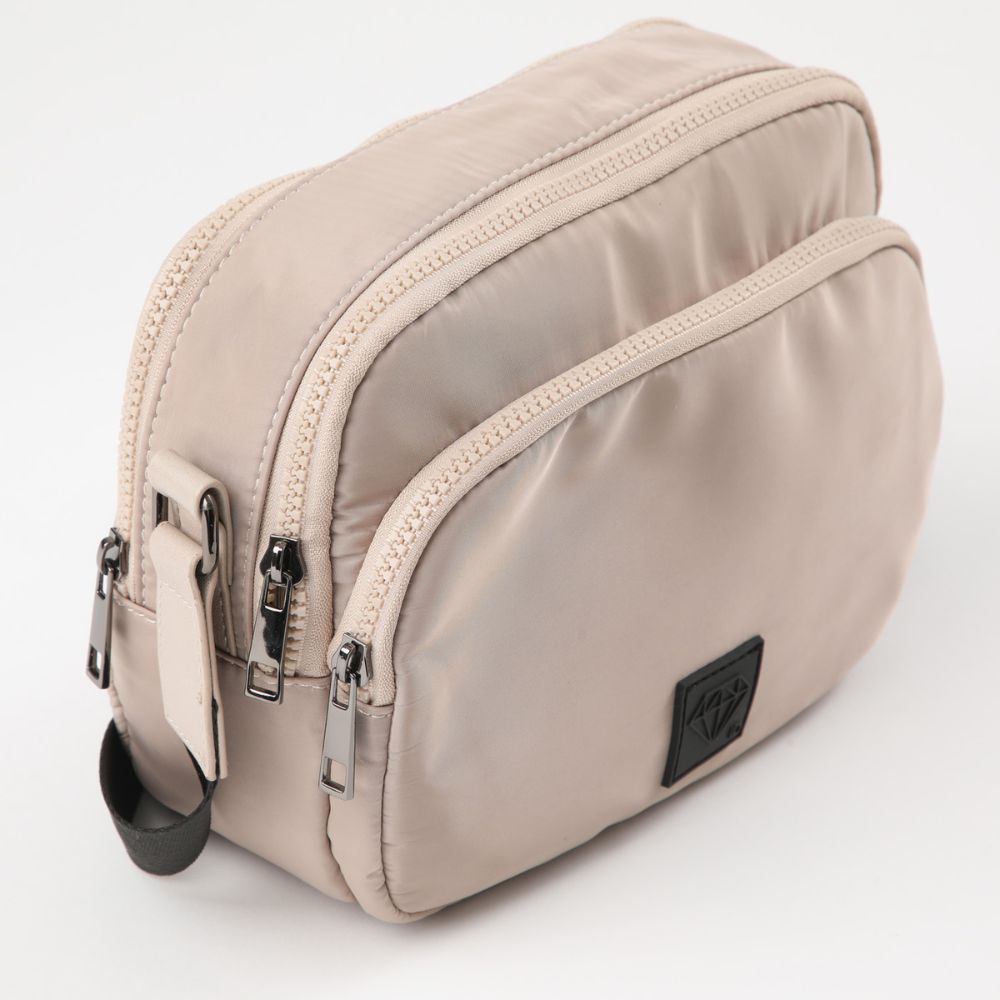 CARTERA BANDOLERA GIJON NYLON BEIGE ID - 4
