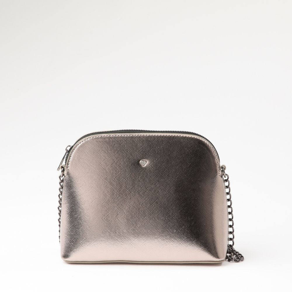 CARTERA BANDOLERA GENOVA PLATEADO I-D - 1