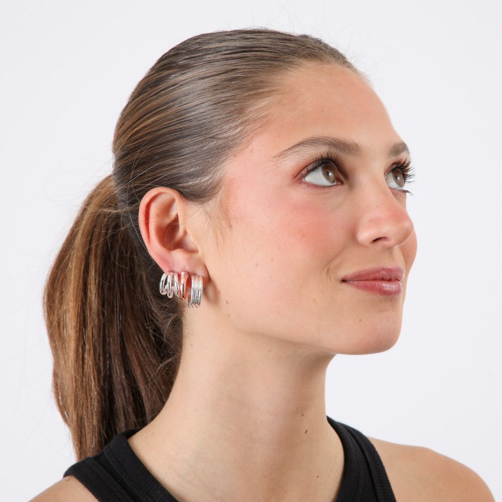 SET DE 4 ARGOLLAS NORA ROSE GOLD ID - 3