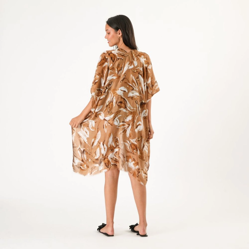 KIMONO ABIERTO FLORAL MUSTARD ID - 4