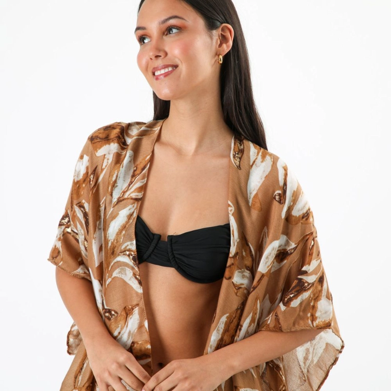 KIMONO ABIERTO FLORAL MUSTARD ID - 5