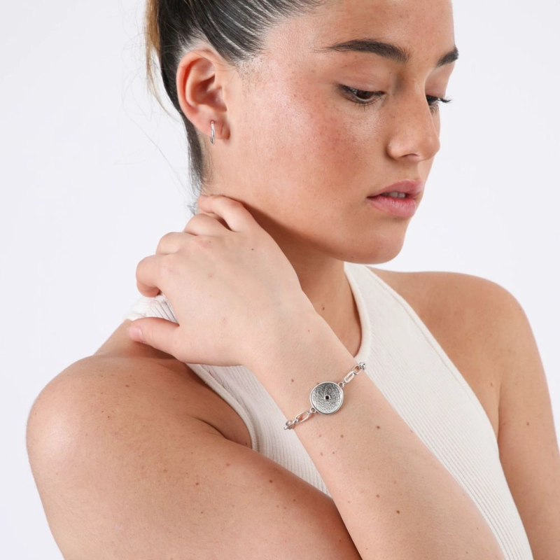PULSERA EUGE PLATEADO ID - 3
