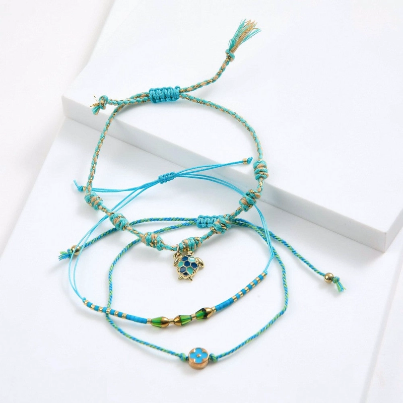 SET DE PULSERAS RENATA TURQUESA I-D - 1