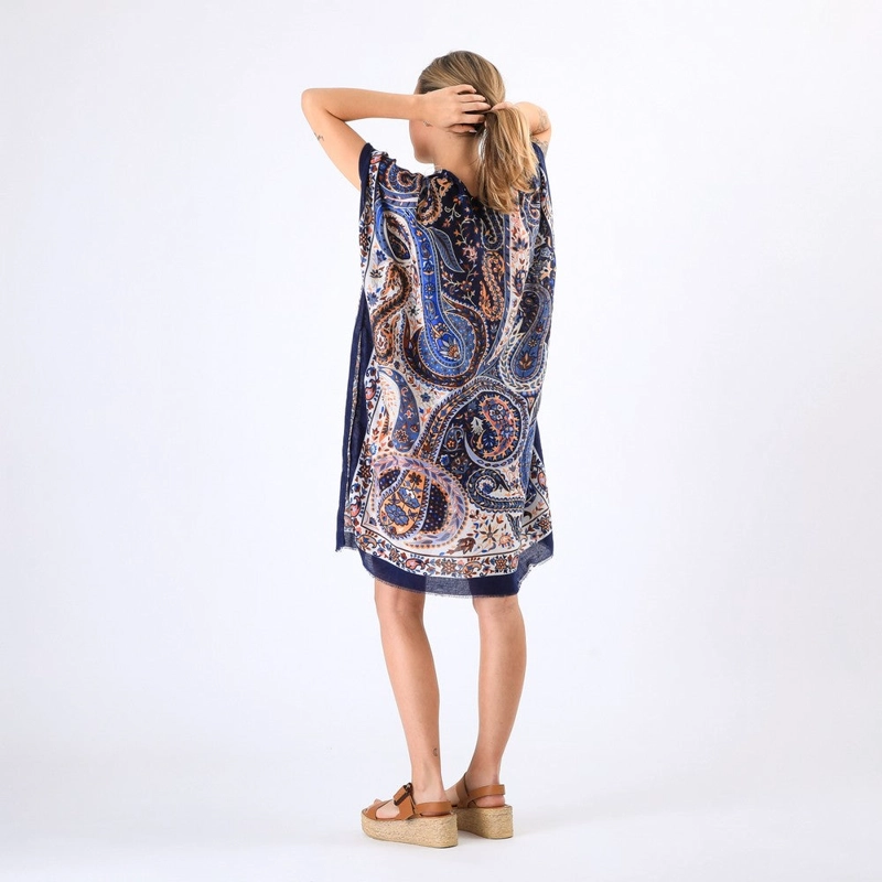 KIMONO HIBISCO AZUL I-D - 2