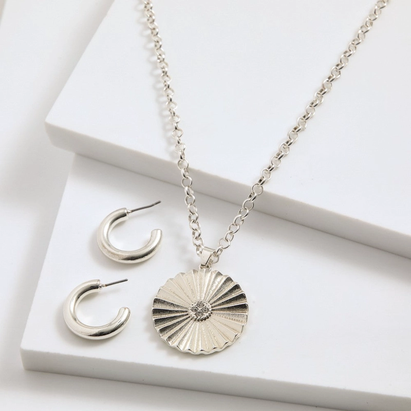 SET DE COLLAR KIRA PLATEADO I-D - 1