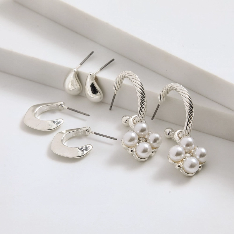 SET DE AROS JESSA PLATEADO I-D - 1